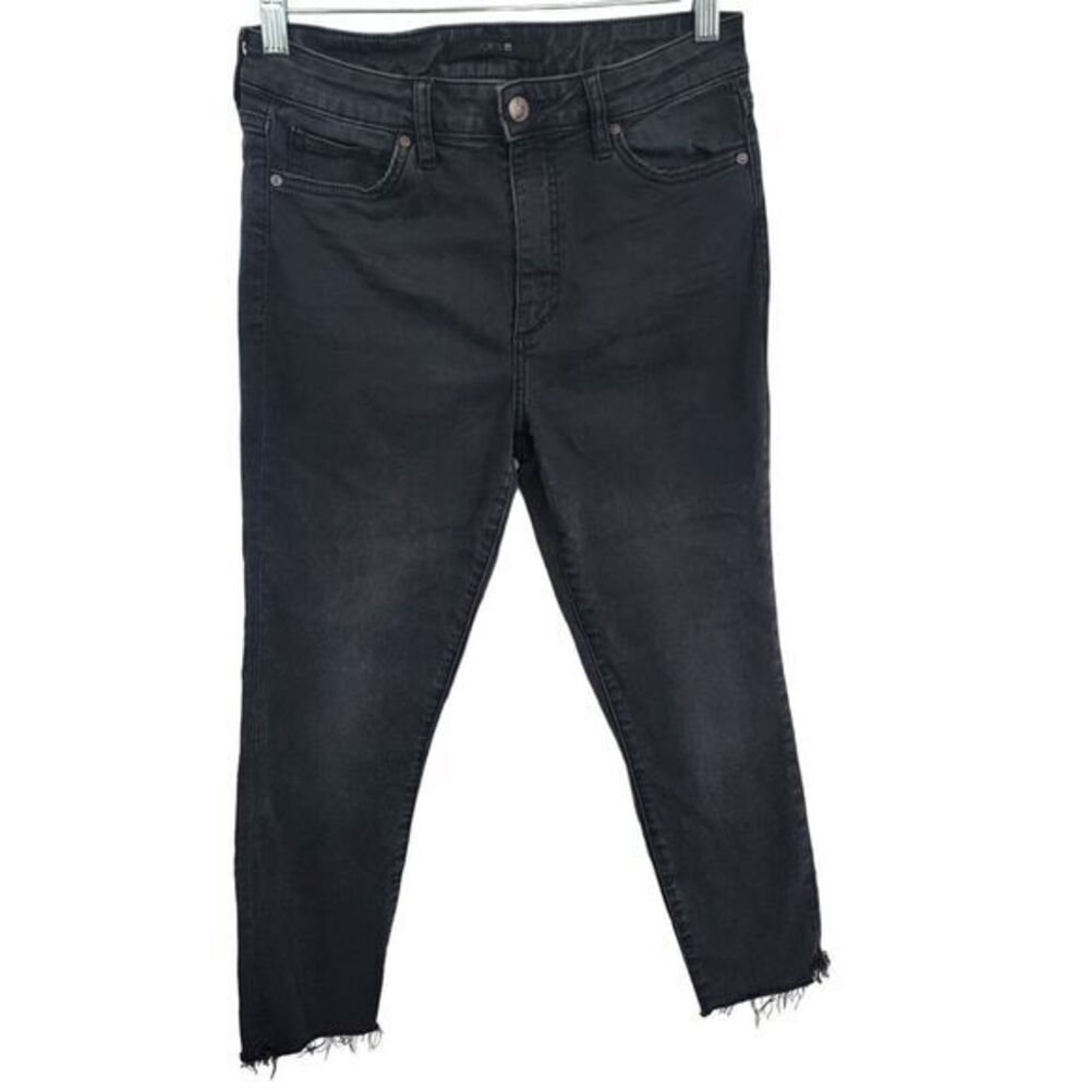 Joe's Black Denim Jeans Skinny Raw Hem Classic Five Pocket Size 28 Grunge Basic